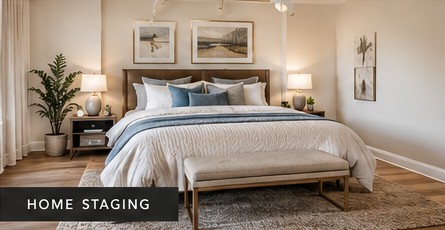 Staged bedroom
