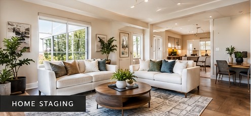 Staged living room